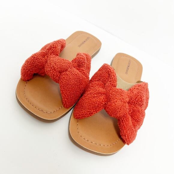 LUCKY BRAND LK-BRITTANI RANCHO RED SEASIDE TERRY WOMEN 8.5 SANDALS NEW - Picture 4 of 9